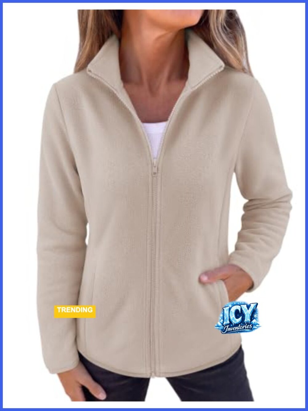 Women's Lightweight Fleece Zip Up Jacket Coat Fall Winter Outwear